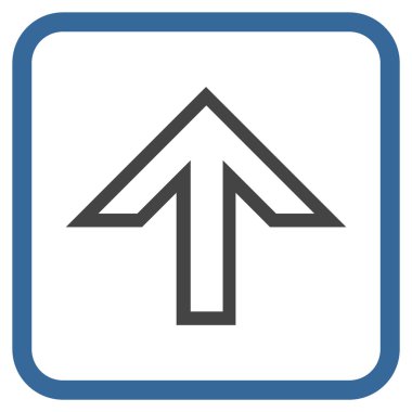 Vektör simgesi bir çerçeve içinde yukarı ok