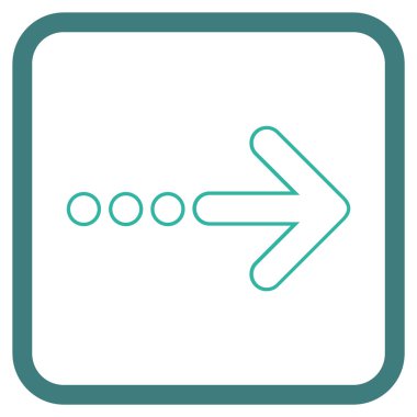 Doğru vektör simgesi bir çerçevede göndermek