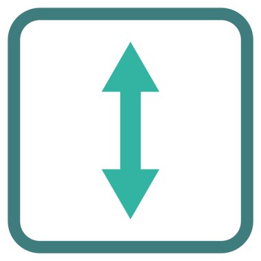 Dikey Çevir vektör simgesi bir çerçeve içinde