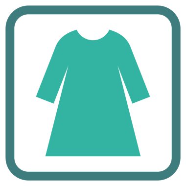 Kadın elbise vektör simgesi bir çerçeve içinde