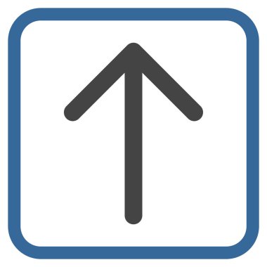 Vektör simgesi bir çerçeve içinde yukarı ok