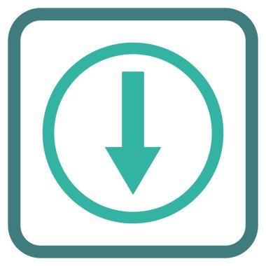 Bir çerçeve içinde yönlü ok vektör simgesi