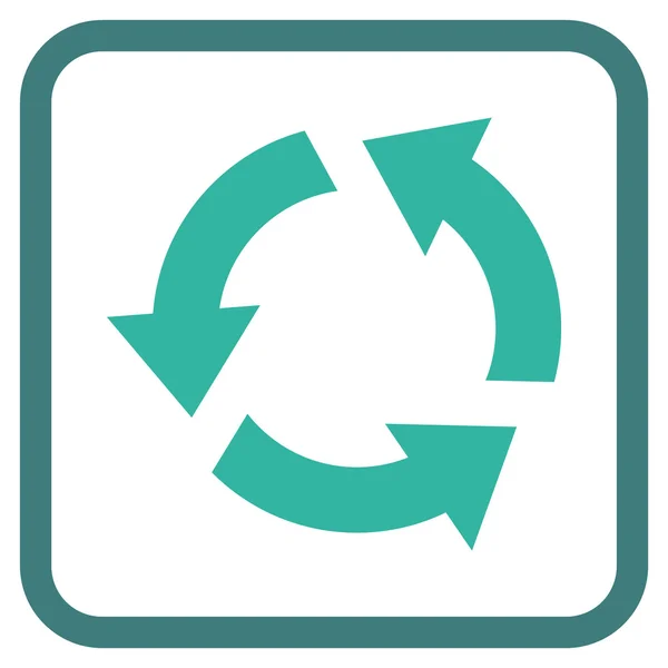 Vektor-Symbol in einem Rahmen recyceln — Stockvektor