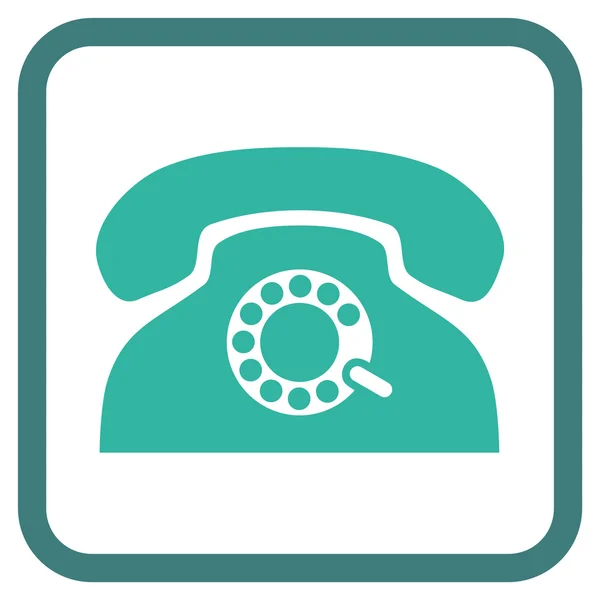 Puls-Telefon-Vektor-Symbol in einem Rahmen — Stockvektor