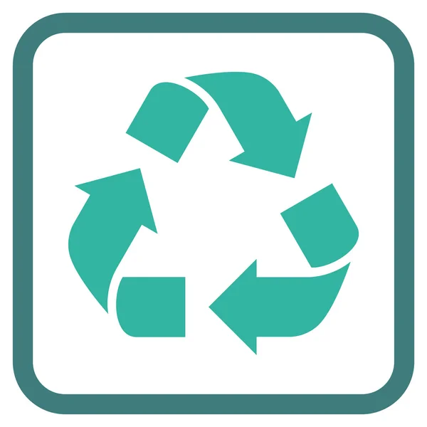 Vektor-Symbol in einem Rahmen recyceln — Stockvektor