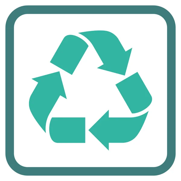 Vektor-Symbol in einem Rahmen recyceln — Stockvektor