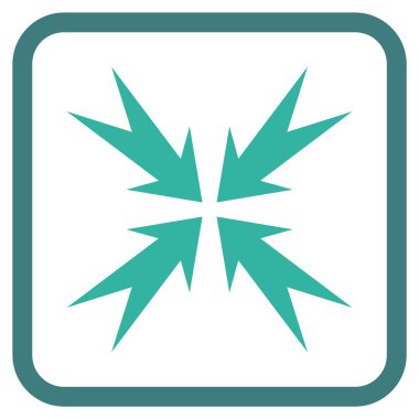 Sıkıştırma ok bir çerçeve içinde simge vektör