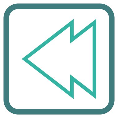 Yön sol vektör simgesi bir çerçeve içinde