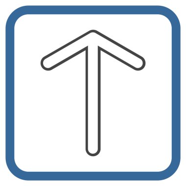 Vektör simgesi bir çerçeve içinde yukarı ok