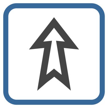 Vektör simgesi bir çerçeve içinde yukarı ok