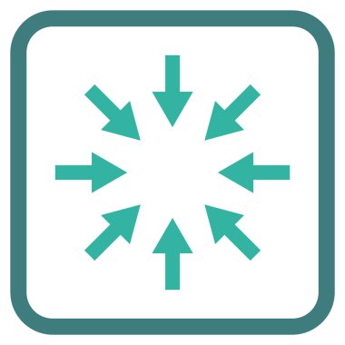 Kompakt oklar bir çerçeve içinde simge vektör