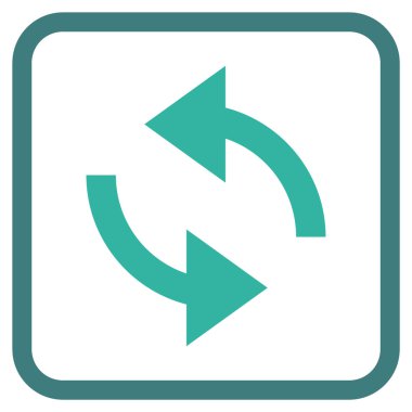 Exchange oklar bir çerçeve içinde simge vektör