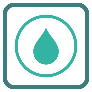 Damla vektör simgesi bir çerçeve içinde