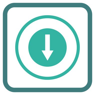 Bir çerçeve içinde yönlü ok vektör simgesi