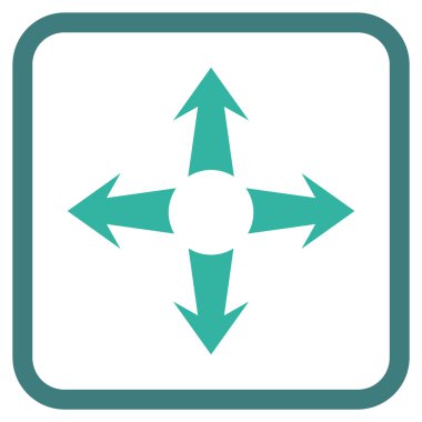 Genişletin okları vektör simgesi bir çerçeve içinde