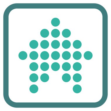 Vektör simgesi bir çerçeve içinde yukarı noktalı ok