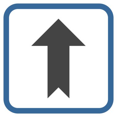 Vektör simgesi bir çerçeve içinde yukarı ok