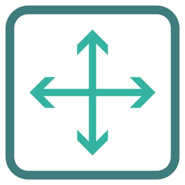 Genişletin okları vektör simgesi bir çerçeve içinde