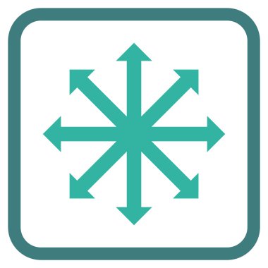 Genişletin okları vektör simgesi bir çerçeve içinde