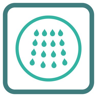 Damla vektör simgesi bir çerçeve içinde