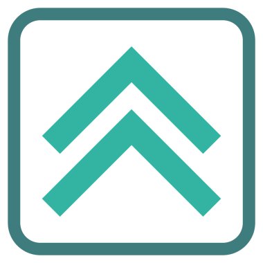 Vektör simgesi bir çerçeve içinde yukarı kayması