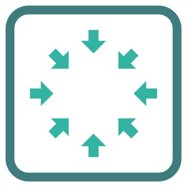 Kompakt oklar bir çerçeve içinde simge vektör