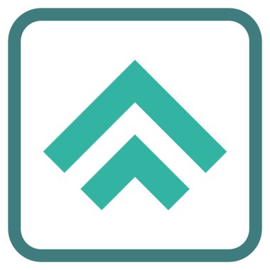 Vektör simgesi bir çerçeve içinde yukarı kayması