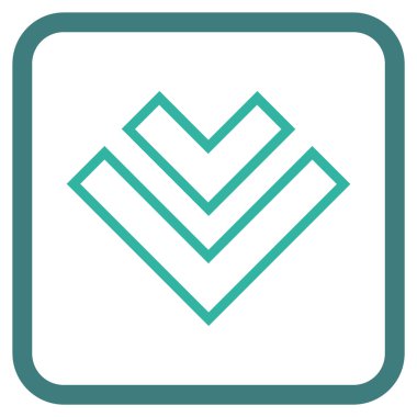 Vektör simgesi bir çerçeve içinde aşağı yön