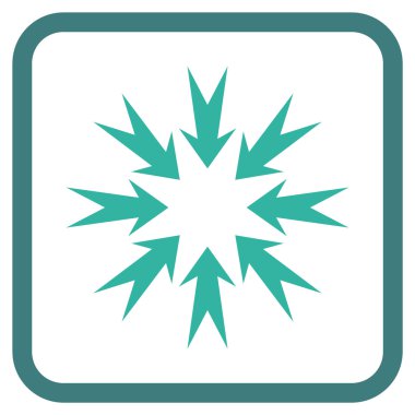 Basınç oklar bir çerçeve içinde simge vektör