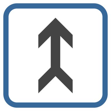 Vektör simgesi bir çerçeve içinde yukarı ok