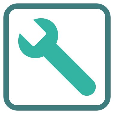 İngiliz anahtarı vektör simgesi bir çerçeve içinde