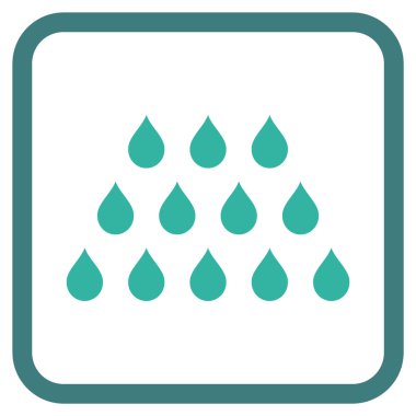 Damla vektör simgesi bir çerçeve içinde