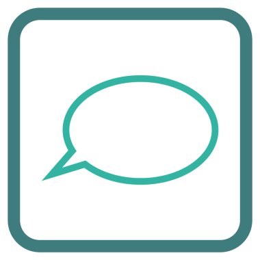 İpucu bulut vektör simgesi bir çerçeve içinde