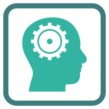 Akıl vektör simgesi bir çerçeve içinde