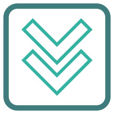 Vektör simgesi bir çerçeve içinde aşağı kaydır