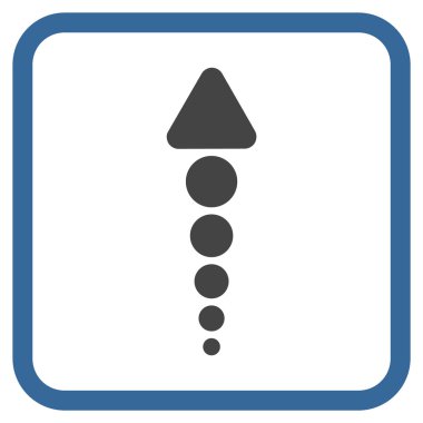 Vektör simgesi bir çerçeve içinde yukarı ok