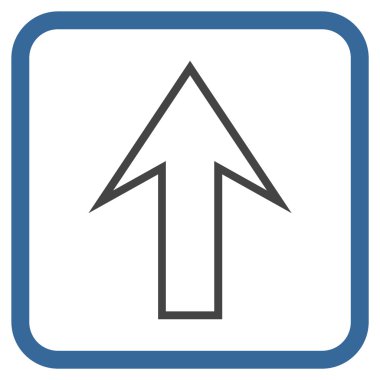 Vektör simgesi bir çerçeve içinde yukarı ok