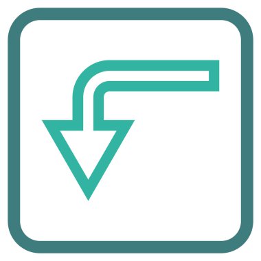 Vektör simgesi bir çerçeve içinde geri çevirmek