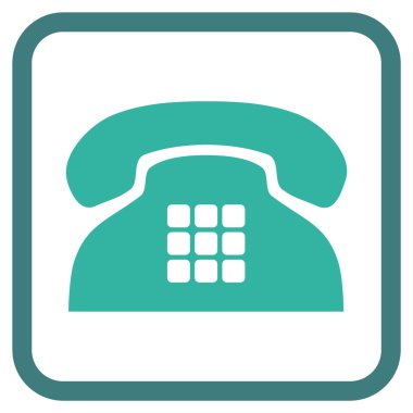 Sesi telefon vektör simgesi bir çerçeve içinde