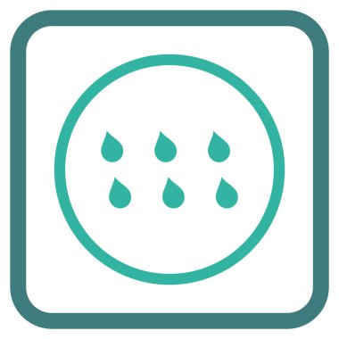 Damla vektör simgesi bir çerçeve içinde