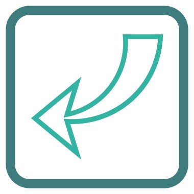 Vektör simgesi bir çerçeve içinde geri al