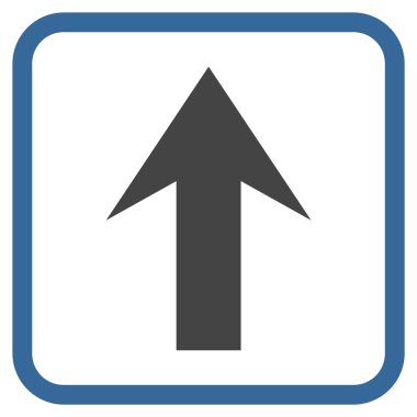 Vektör simgesi bir çerçeve içinde yukarı ok