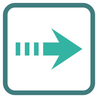 Doğru vektör simgesi bir çerçevede göndermek