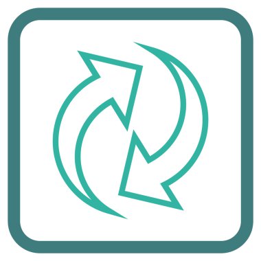 Oklar vektör simgesi bir çerçeve içinde yenileme