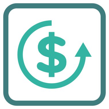 Geri ödeme vektör simgesi bir çerçeve içinde