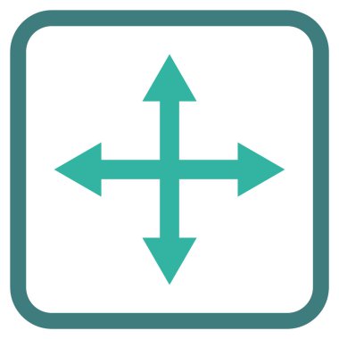 Genişletin okları vektör simgesi bir çerçeve içinde