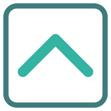 Yön yukarı vektör simgesi bir çerçeve içinde