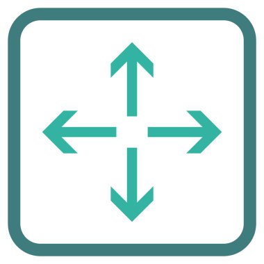 Genişletin okları vektör simgesi bir çerçeve içinde