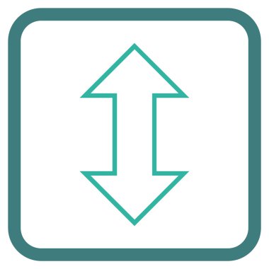 Exchange dikey vektör simgesi bir çerçeve içinde