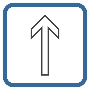 Vektör simgesi bir çerçeve içinde yukarı ok